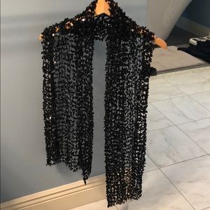 Black evening scarf  or shoulder wrap